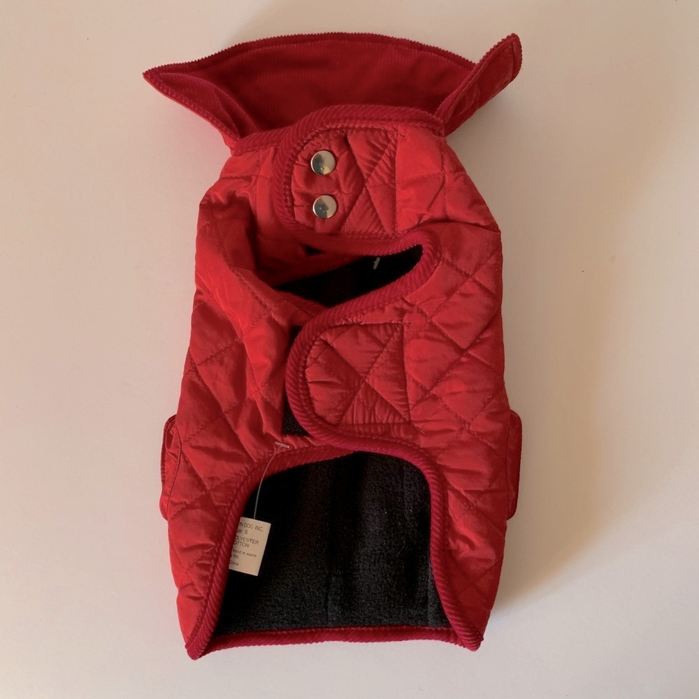 🆕 🦋3/$20 Spot On Dog Quilted Dog Coat Red Sz Small tee - Picture 3 of 4